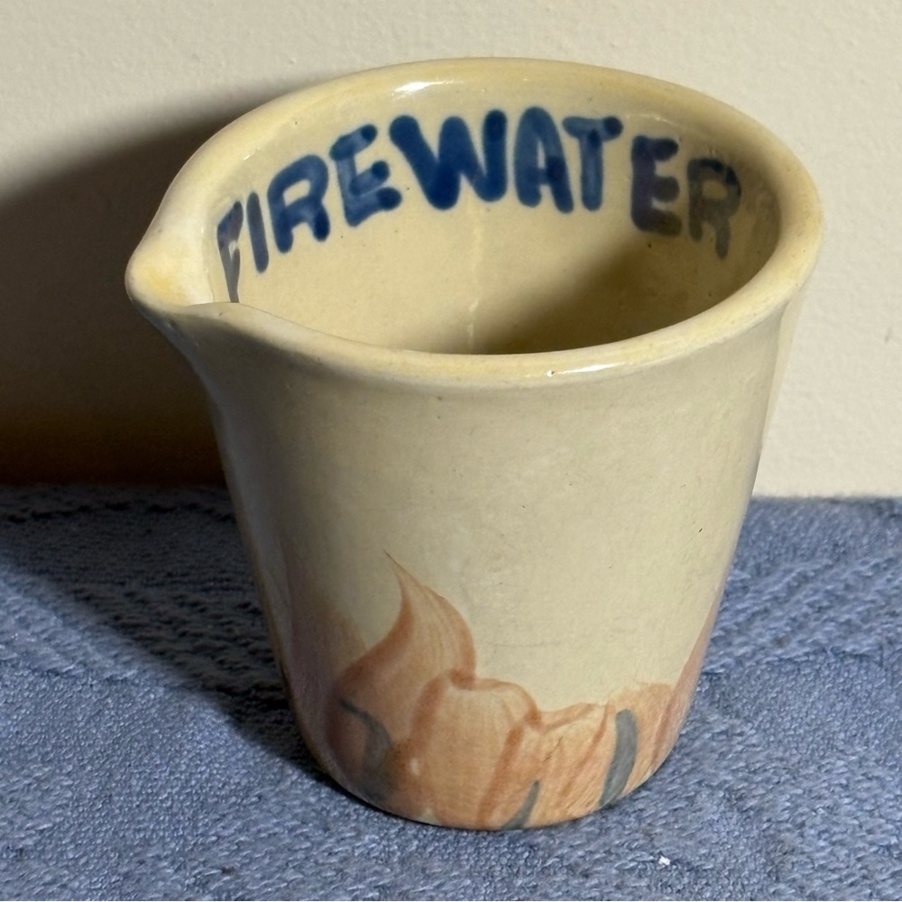 M.A. Hadley Pottery “Firewater” Indian Chief Jigger Measuring Cup VINTAGE - Picture 3 of 5